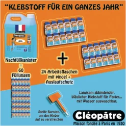 Cléopâtre Marine Klebstoff Schulpackung