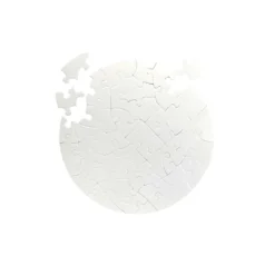 Cléopâtre rundes Puzzle 41 Teile 20 x 20 x 0,2 cm Weiß