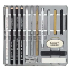 CRETACOLOR® The Diamond Box, 15-teiliges Luxury Zeichen-Set