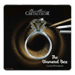 CRETACOLOR® The Diamond Box, 15-teiliges Luxury Zeichen-Set