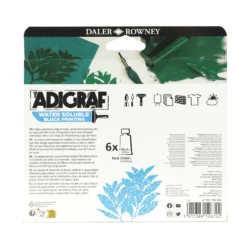 DALER-ROWNEY ADIGRAF wasserlösliche Linoldruckfarbe, 6er-Set