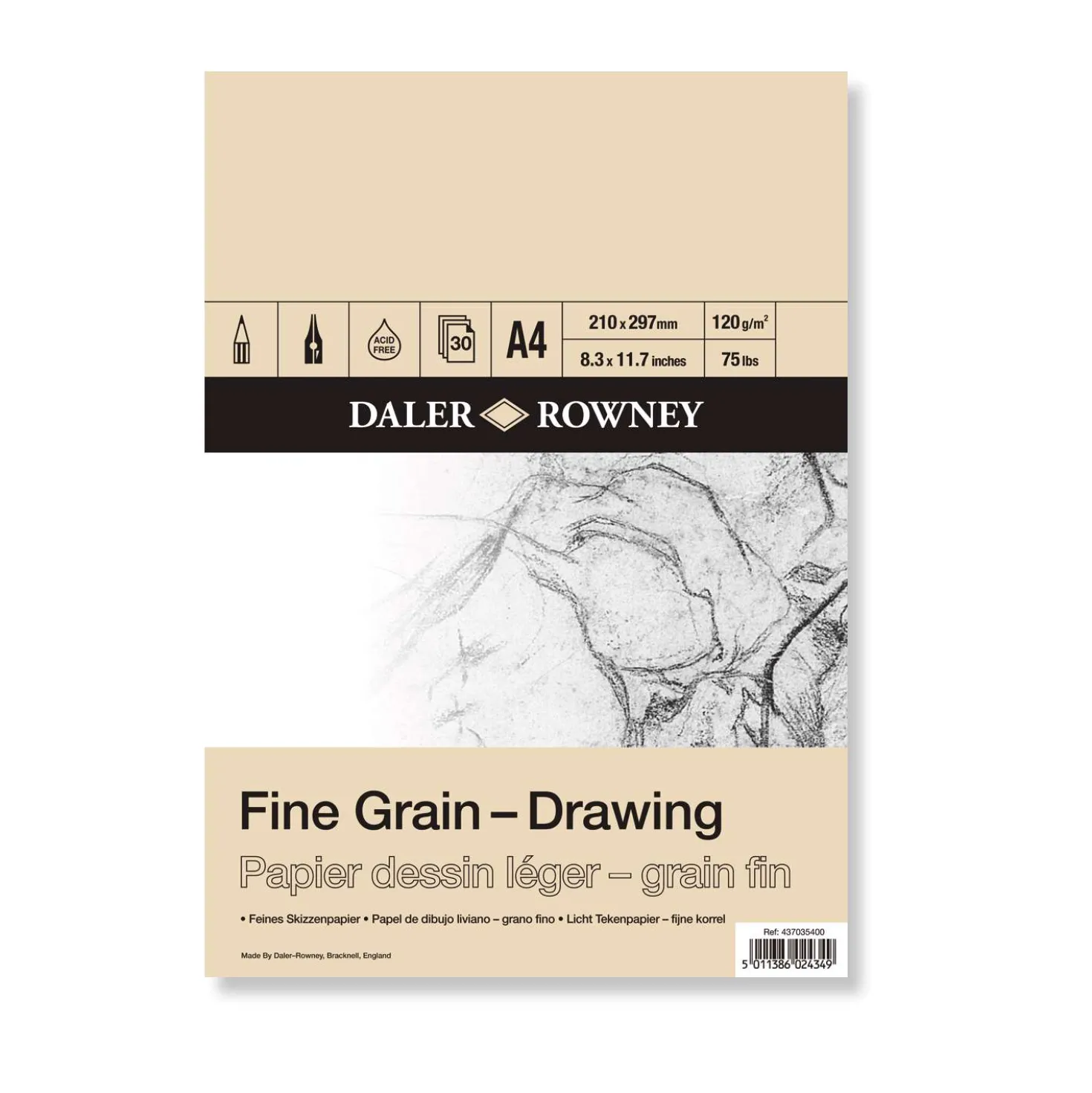 DALER-ROWNEY Zeichenblock, 120g/qm
