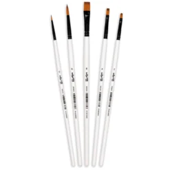 DARWI® FOR YOU Pinselset, 5 Acrylpinsel mit synthetischen Borsten (Fein I)