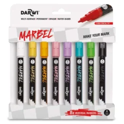 DARWI® MARBEL Universalmarker, 8er-Sets, 2 mm Spitze