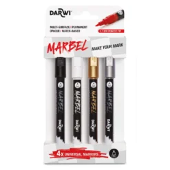 DARWI® MARBEL Universalmarker, 4er-Set, 0,7 mm Spitze