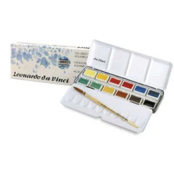 da Vinci Aquarellkasten "Leonardo", 12 ganze Näpfchen