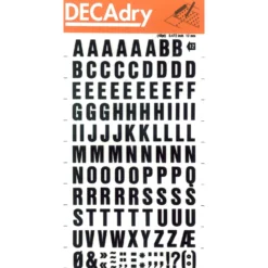 DECAdry Transferbuchstaben und Zeichen