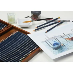 DERWENT Watercolour Holzkasten, 72 Aquarellstifte