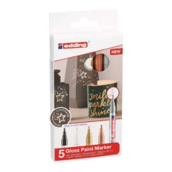 edding® 753 creative Glanzlack-Marker, 5er Set metallic