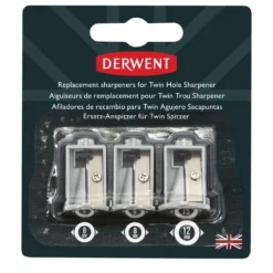 Ersatzklingen für den batteriebetriebene DERWENT Doppel-Spitzer, 3er-Set