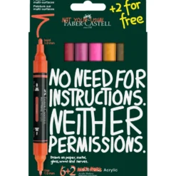 FABER-CASTELL Acrylic Marker Multimark Set 6+2 ''Flame''