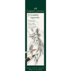 FABER-CASTELL Aquarellbleistift GRAPHITE AQUARELLE 5er Etui