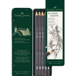 FABER-CASTELL Aquarellbleistift GRAPHITE AQUARELLE 5er Etui