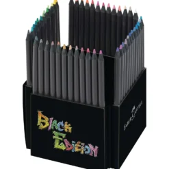 FABER-CASTELL Black Edition Buntstifte, Kartonetui + Aufsteller Stifte Halter, Sets
