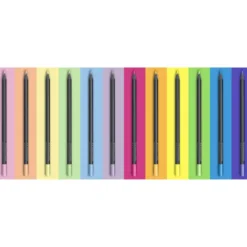 FABER-CASTELL Black Edition Buntstifte Neon & Pastell, 12er-Kartonetui