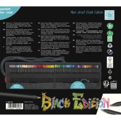 FABER-CASTELL Black Edition Buntstifte, 72er-Stifterolle