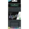 FABER-CASTELL Black Edition Buntstifte Metallic, 12er-Kartonetui
