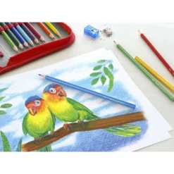 FABER-CASTELL Dreikant-Buntstifte Etui 18+4+2