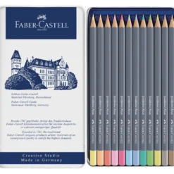 FABER-CASTELL Goldfaber Aqua Aquarellstift, Pastelltöne, 12er Metalletui