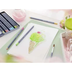 FABER-CASTELL Goldfaber Aqua Aquarellstift, Pastelltöne, 12er Metalletui