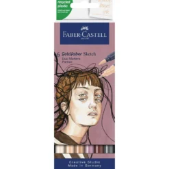FABER-CASTELL Goldfaber Sketch Marker, 6er-Sets