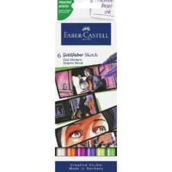 FABER-CASTELL Goldfaber Sketch Marker, 6er-Sets