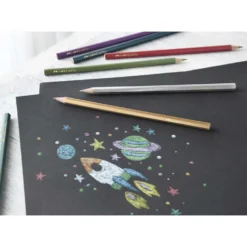 FABER-CASTELL Hexagonal-Buntstifte metallic, 10er Kartonetui