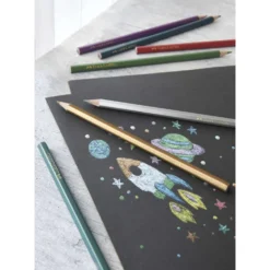 FABER-CASTELL Hexagonal-Buntstifte metallic, 10er Kartonetui