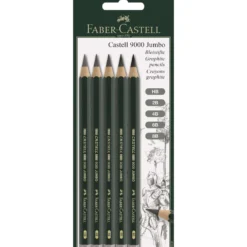 FABER-CASTELL 9000 JUMBO Bleistifte, 5er-Set