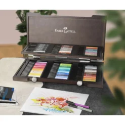 FABER-CASTELL PITT Artist Pen - 90er-Set im Holzkoffer