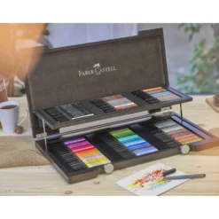 FABER-CASTELL PITT Artist Pen - 90er-Set im Holzkoffer