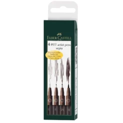 FABER-CASTELL PITT Artist Pen Tuschestifte, 4er Sets