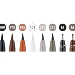 FABER-CASTELL Pitt Artist Pen Tuschestift, 8er-Set, Classic