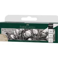 FABER-CASTELL PITT Artist Pen Black & White-Set