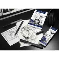 FABER-CASTELL PITT Artist Pen Manga Black 4er-Etui