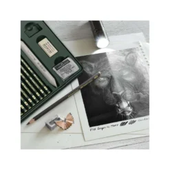 FABER-CASTELL PITT Graphite Matt & Castell 9000-Set im Metalletui