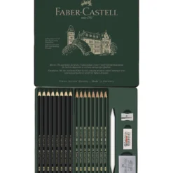 FABER-CASTELL PITT Graphite Matt & Castell 9000-Set im Metalletui