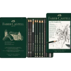 FABER-CASTELL PITT Graphite-Set klein im Metall-Etui