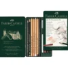 FABER-CASTELL PITT® Monochrome 12-teiliges Zeichenset im Metall-Etui