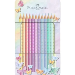 FABER-CASTELL Sparkle Pastell 12er Metalletui
