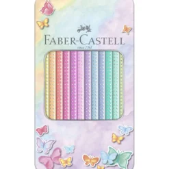 FABER-CASTELL Sparkle Pastell 12er Metalletui