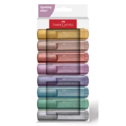 FABER-CASTELL Textmarker TL46 Metallic-Pastell, 8er Set