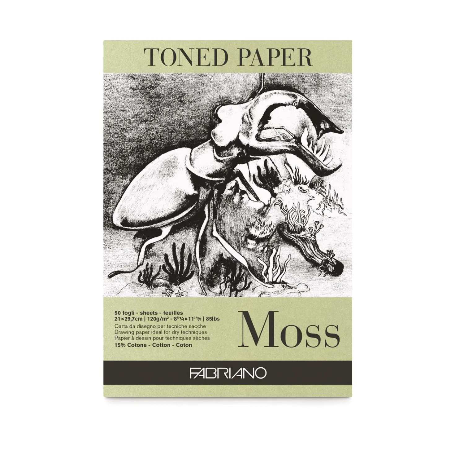 FABRIANO® Toned Paper Zeichenblock, Moos