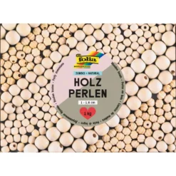 folia® Holzperlen Jumbo, 1 kg