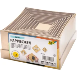 folia® Pappboxen, 12er-Set eckig