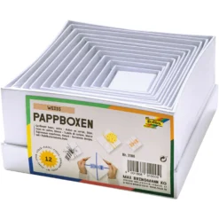folia® Pappboxen, 12er-Set eckig