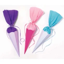 folia® Schultüten-Rohlinge 5 Stück, weiß