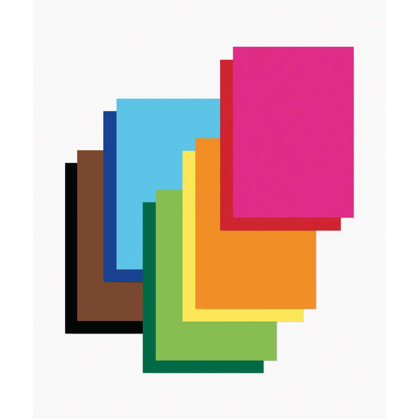 folia® Tonpapier 50 Bogen,10 Farben