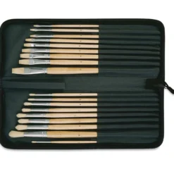 GERSTAECKER Borstenpinsel-Set mit Nylonmappe