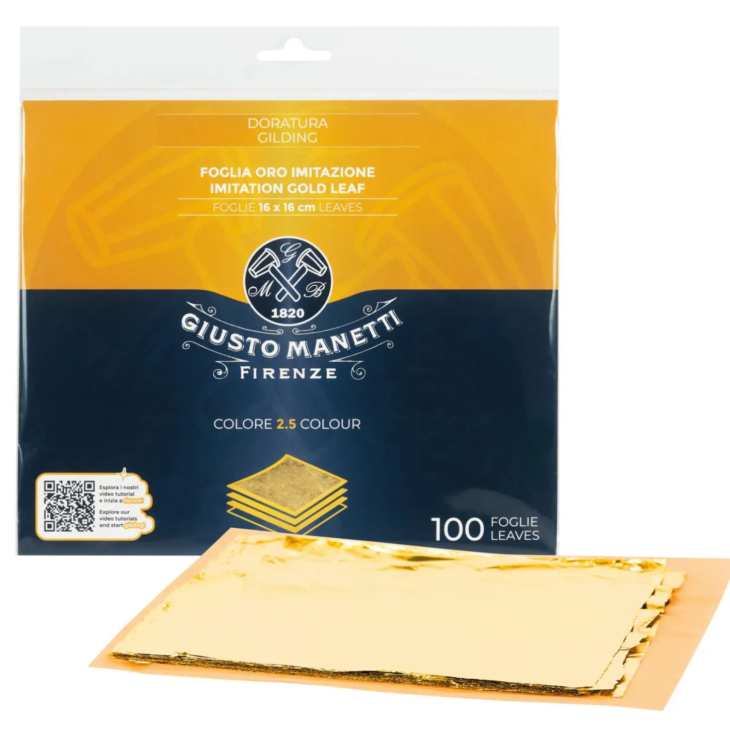 GIUSTO MANETTI Schlagmetall, 160 x 160 mm